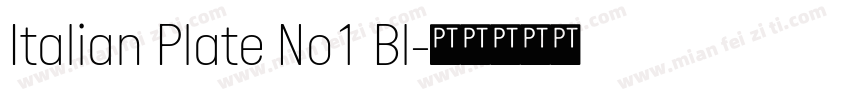 Italian Plate No1 Bl字体转换